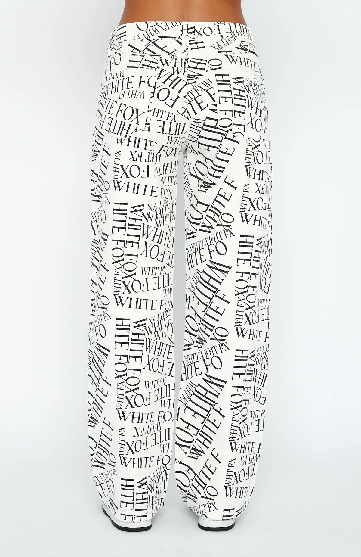 Sort Through It Mid Rise Straight Leg Printed Jeans White 4 Sort Through It Mid Rise Straight Leg Printed Jeans White - Image 4