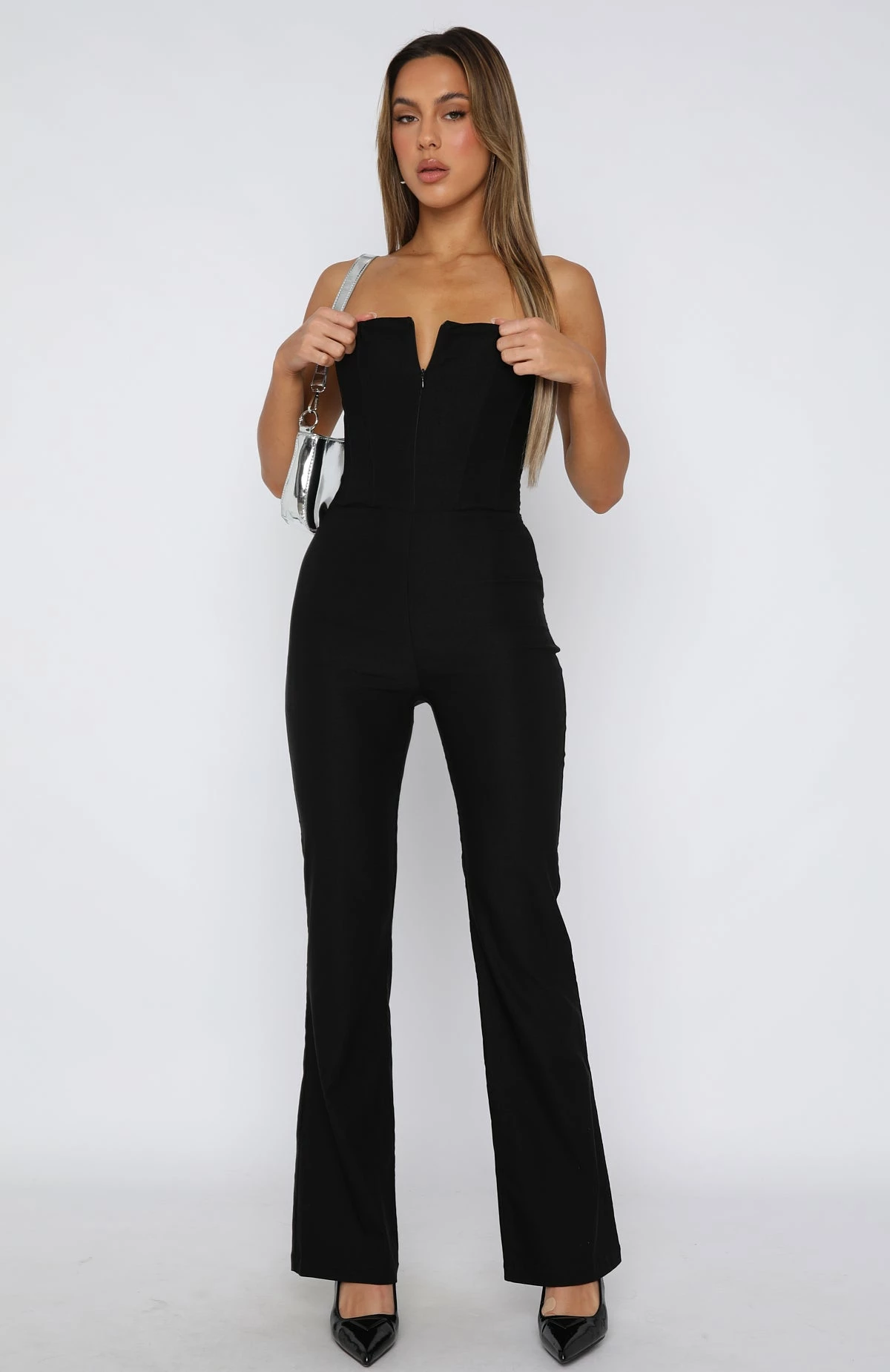 Stand On My Own Strapless Jumpsuit Black 2 Stand On My Own Strapless Jumpsuit Black - Image 2