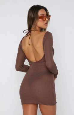 Without Warning Long Sleeve Mini Dress Chocolate 9 Without Warning Long Sleeve Mini Dress Chocolate -Outlet The Lounge Vibe Store 20.07.23 240735