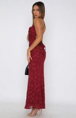 Made For Me Maxi Dress Wine -Outlet The Lounge Vibe Store 20.07.23 240857