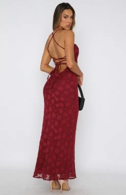 Made For Me Maxi Dress Wine -Outlet The Lounge Vibe Store 20.07.23 240862