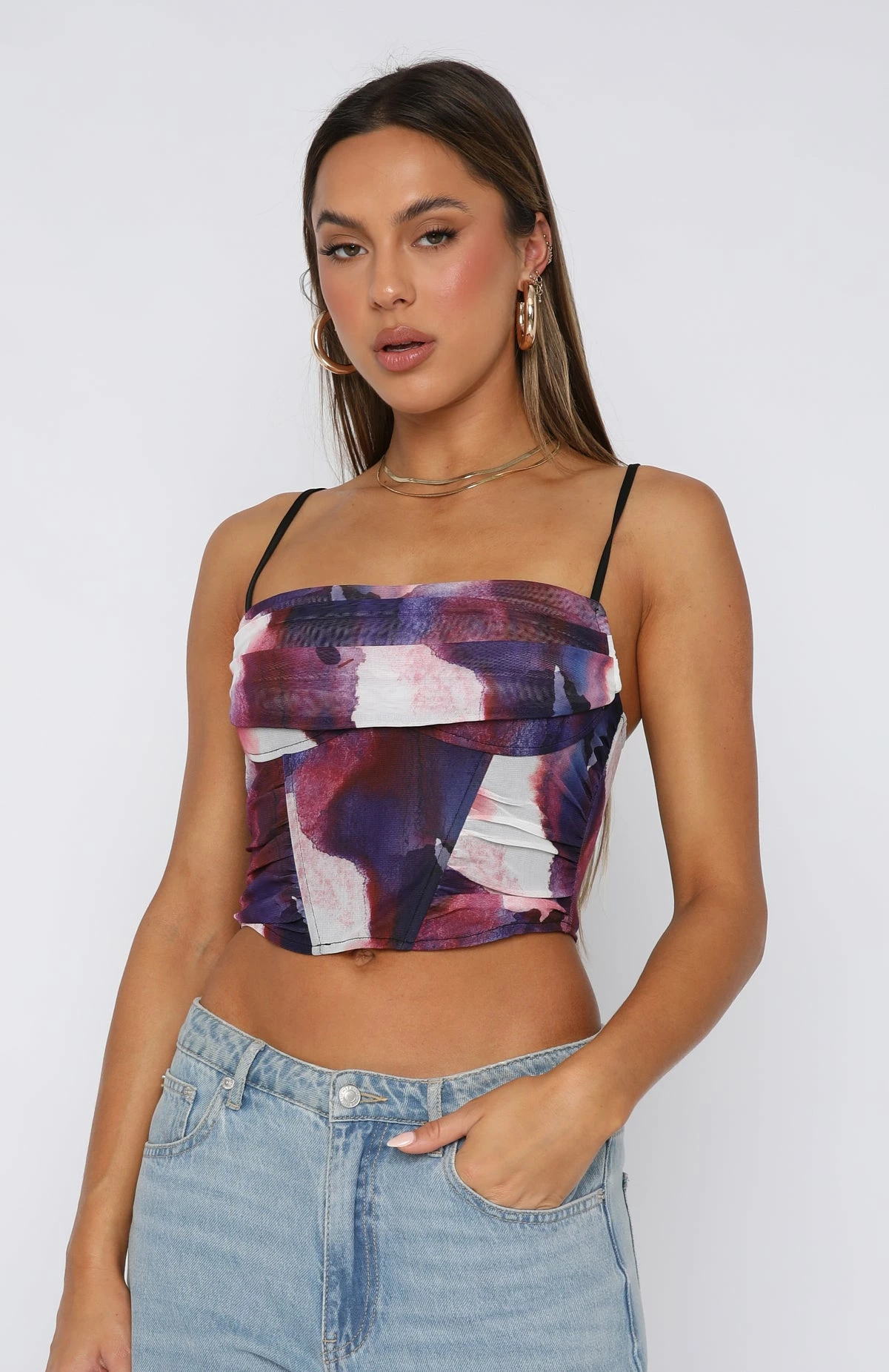 If You Must Bustier Berry Splash 2 If You Must Bustier Berry Splash - Image 2