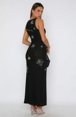 Fashion Fusion Mesh Maxi Dress Black -Outlet The Lounge Vibe Store 20.07.23 241315