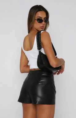 No Way To Change PU Shorts Black -Outlet The Lounge Vibe Store 20.07.23 242008