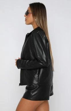 Reminds Me Of You PU Jacket Black -Outlet The Lounge Vibe Store 20.07.23 242038