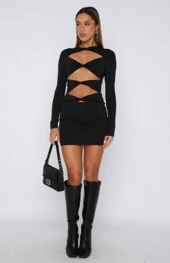 Half Of Me Long Sleeve Mini Dress Black 10 Half Of Me Long Sleeve Mini Dress Black -Outlet The Lounge Vibe Store 20.07.23 242279