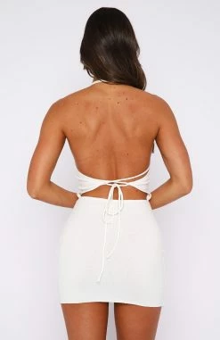 Welcome Back Mini Dress White -Outlet The Lounge Vibe Store 20.09.222550
