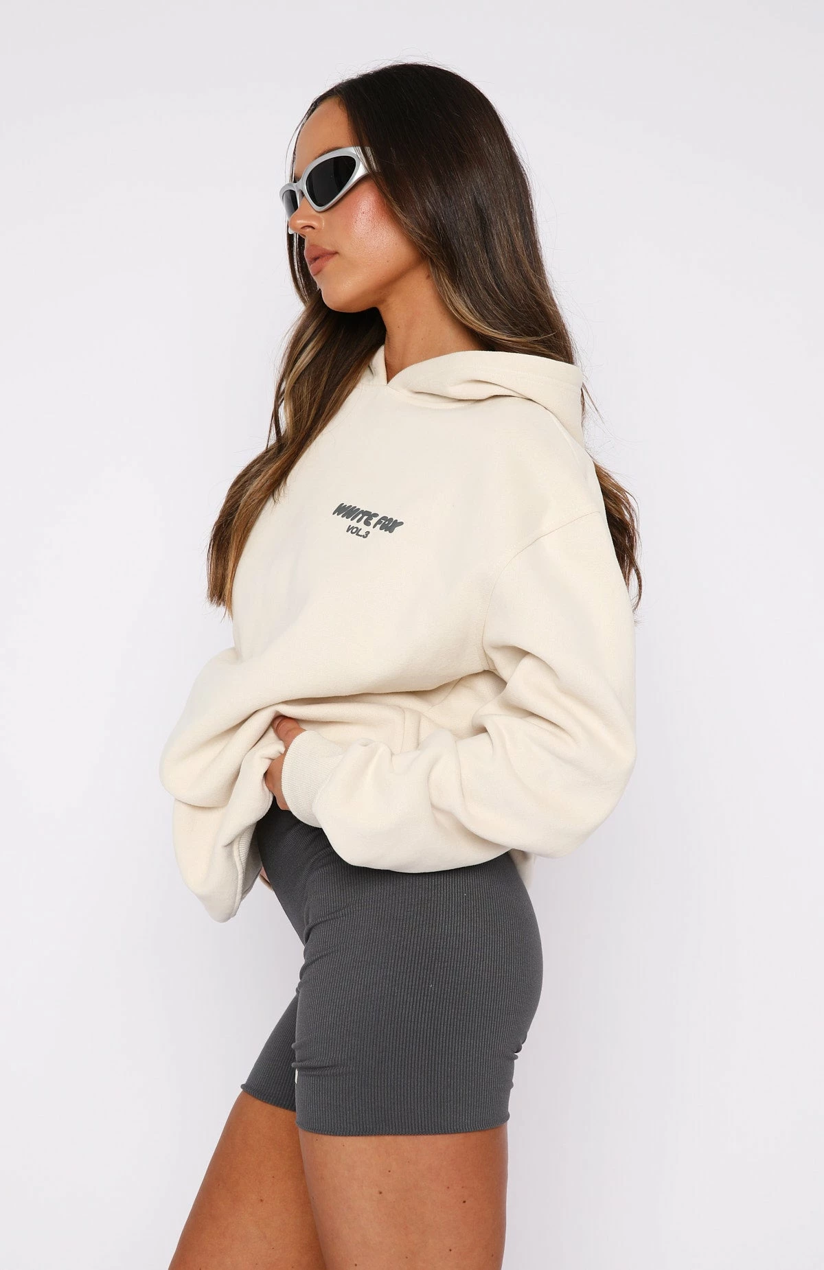 Offstage Ribbed Bike Shorts Charcoal 4 Offstage Ribbed Bike Shorts Charcoal - Image 4