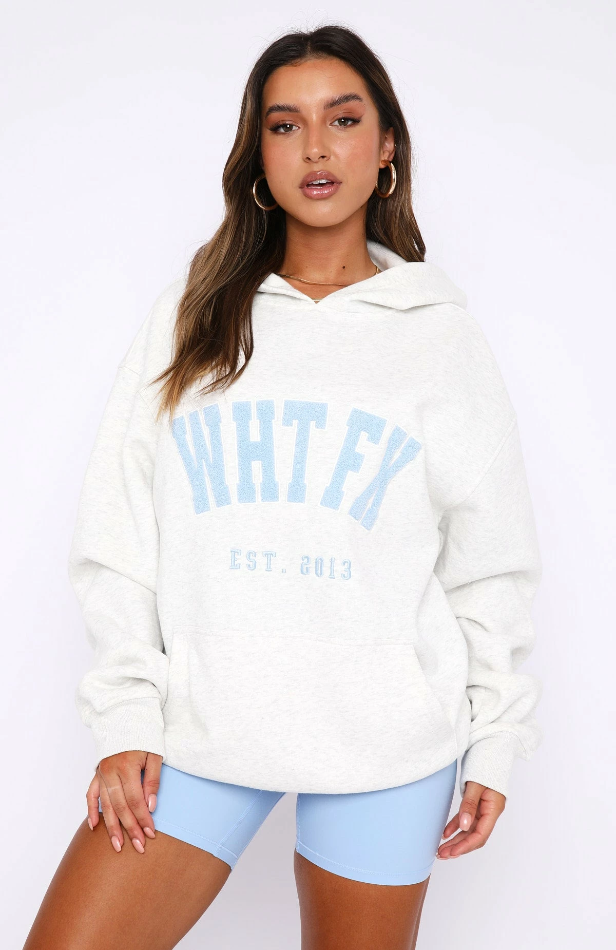 Give It Away Oversized Hoodie Grey Marle 2 Give It Away Oversized Hoodie Grey Marle - Image 2