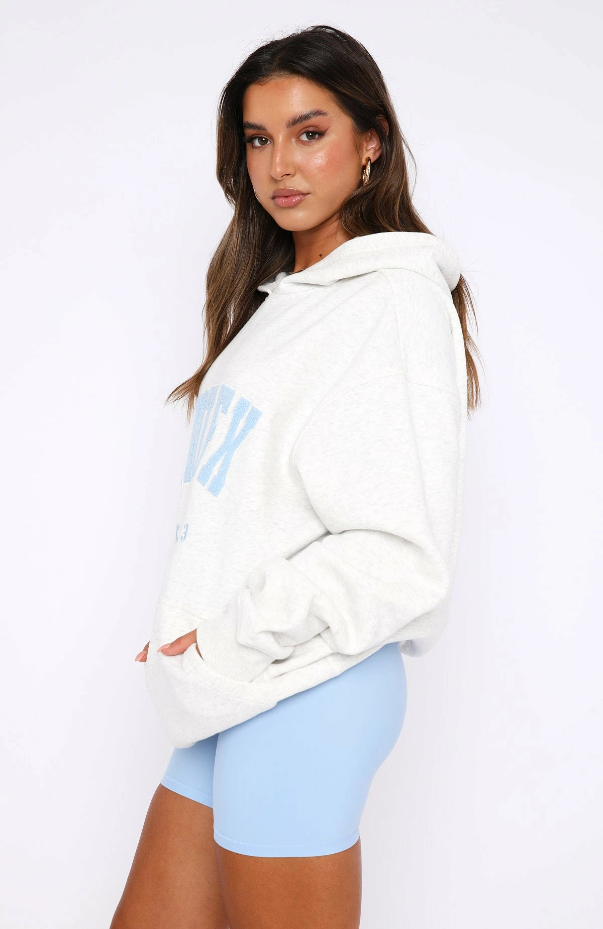 Give It Away Oversized Hoodie Grey Marle 3 Give It Away Oversized Hoodie Grey Marle - Image 3