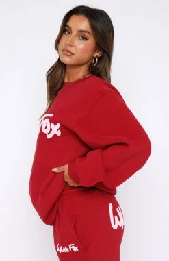 All Time Favourite Oversized Sweater Red 7 All Time Favourite Oversized Sweater Red -Outlet The Lounge Vibe Store 20.10.2210261