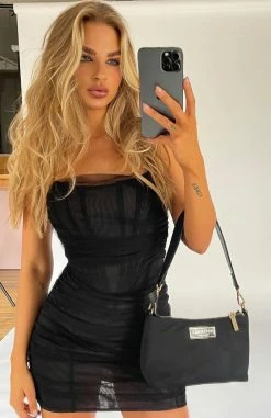 For The Night Mini Dress Black
