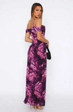 See The Vision Maxi Dress Purple Floral -Outlet The Lounge Vibe Store 22.06.2334054