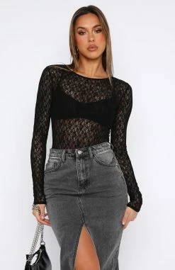 Later Than Usual Lace Bodysuit Black -Outlet The Lounge Vibe Store 22.06.2334152