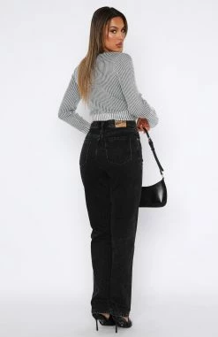 Right Here Right Now High Rise Slim Leg Jeans Washed Black -Outlet The Lounge Vibe Store 22.06.2334954
