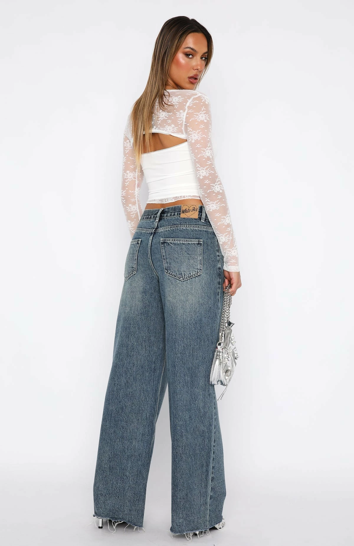 Call You Mine Mid Rise Wide Leg Jeans Brown Blue 4 Call You Mine Mid Rise Wide Leg Jeans Brown Blue - Image 4