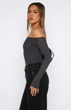 Twenty Eight Long Sleeve Bodysuit Steel -Outlet The Lounge Vibe Store 22.06.2335042