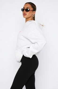 We're Out Here Oversized Hoodie Grey Marle 7 We're Out Here Oversized Hoodie Grey Marle -Outlet The Lounge Vibe Store 22.06.2335403