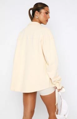 Love Me First Oversized Shirt Cream -Outlet The Lounge Vibe Store 22.06.2335510