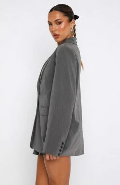 The Way To Go Oversized Blazer Charcoal -Outlet The Lounge Vibe Store 22.06.2335573