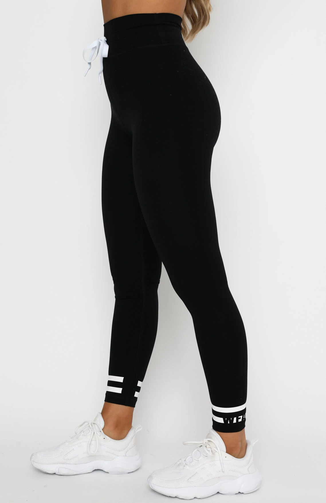 Work It Out Leggings White Stripe 3 Work It Out Leggings White Stripe - Image 3