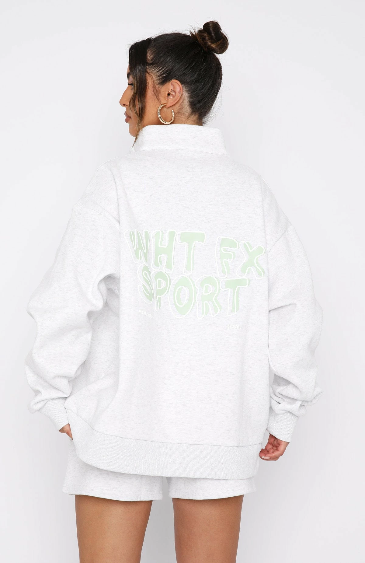 Sport Series Zip Front Sweater Grey Marle 4 Sport Series Zip Front Sweater Grey Marle - Image 4