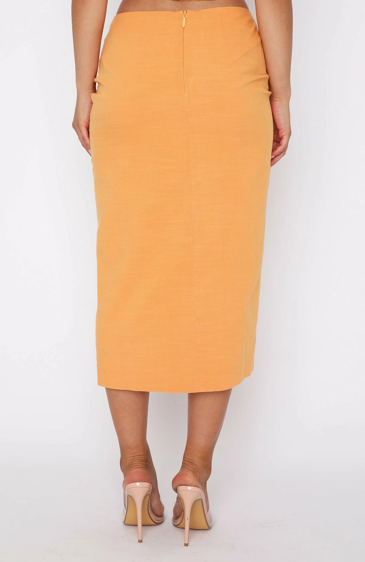 Do It My Way Midi Skirt Orange 4 Do It My Way Midi Skirt Orange - Image 4