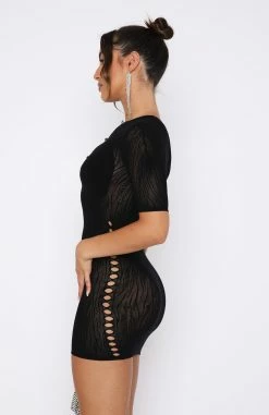 Naughty By Nature Mini Dress Black -Outlet The Lounge Vibe Store 22.12.2220117