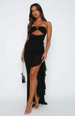 When The Sun Comes Up Maxi Dress Black -Outlet The Lounge Vibe Store 23.3.2312667
