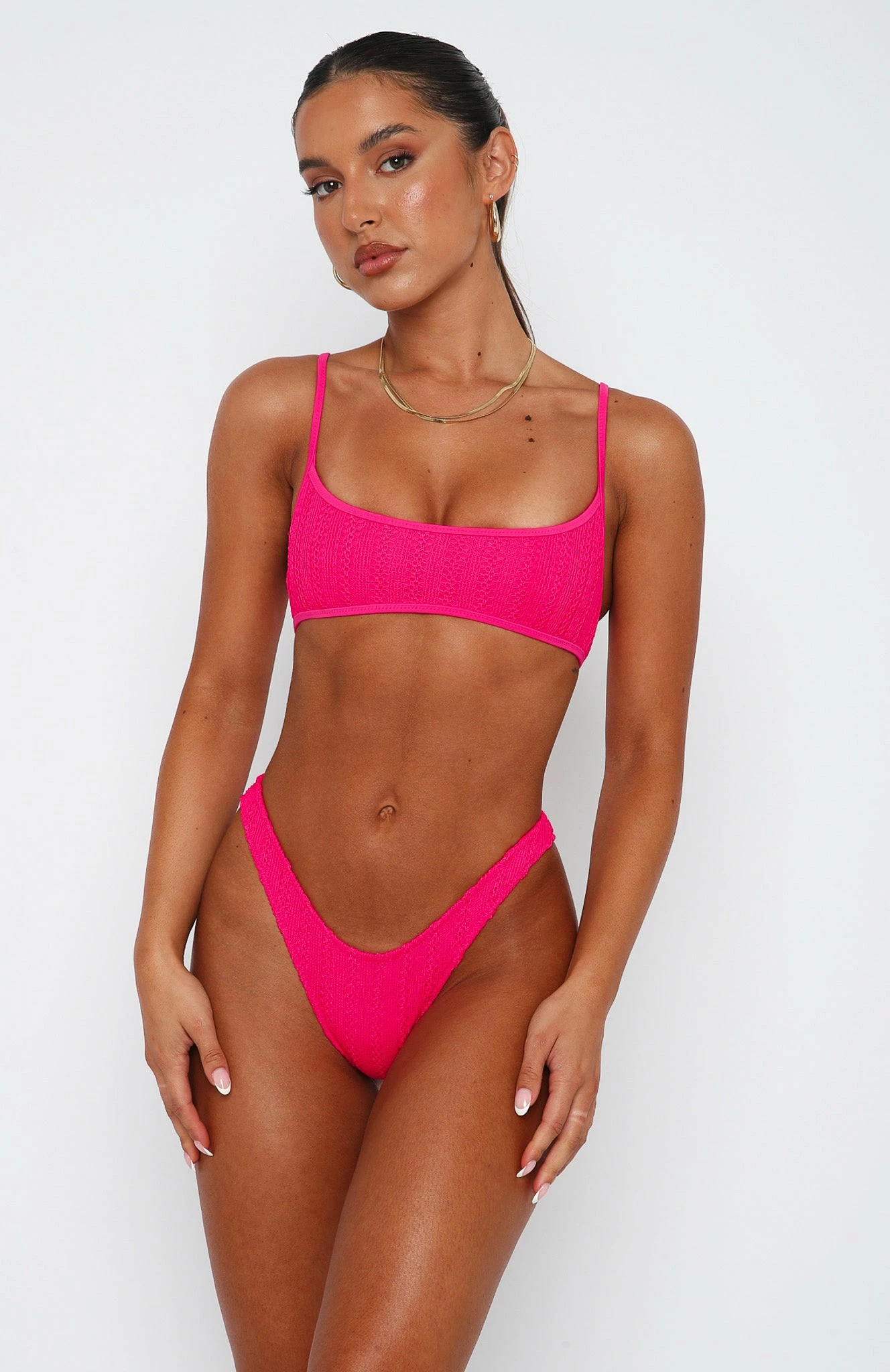 Island Daze Bikini Top Hot Pink 4 Island Daze Bikini Top Hot Pink - Image 4