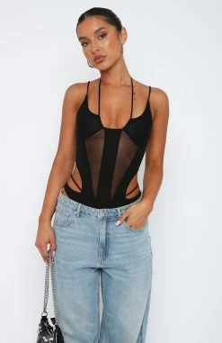No Broken Hearts Bodysuit Black -Outlet The Lounge Vibe Store 23.3.2313652