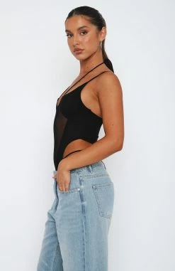 No Broken Hearts Bodysuit Black -Outlet The Lounge Vibe Store 23.3.2313658
