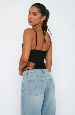 No Broken Hearts Bodysuit Black -Outlet The Lounge Vibe Store 23.3.2313667