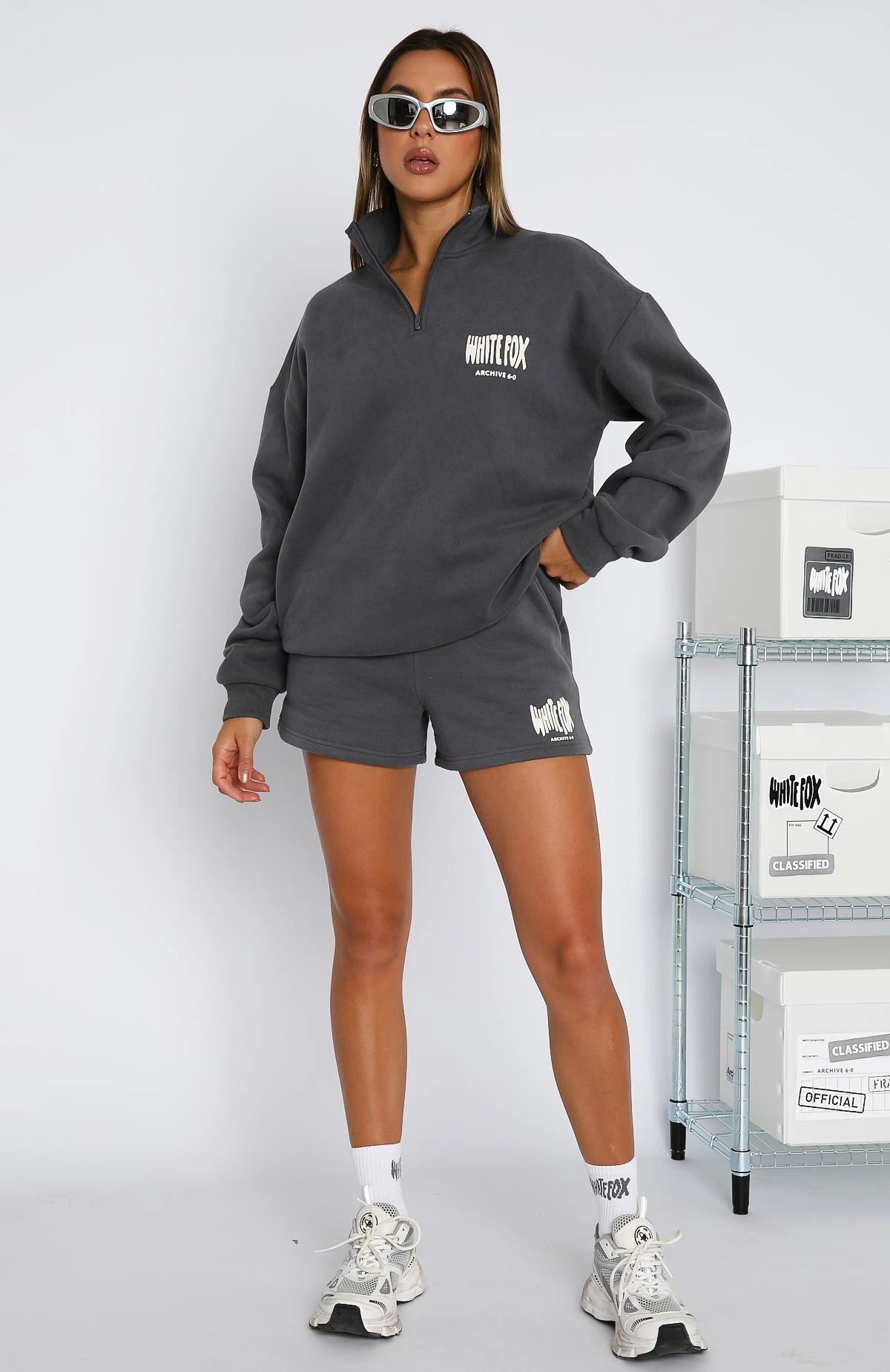 Archive 6.0 Zip Front Sweater Ash 5 Archive 6.0 Zip Front Sweater Ash - Image 5