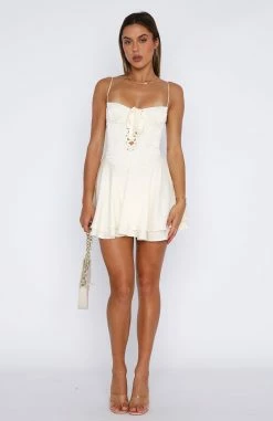 Stay Together Mini Dress Cream -Outlet The Lounge Vibe Store 24.04.2326694