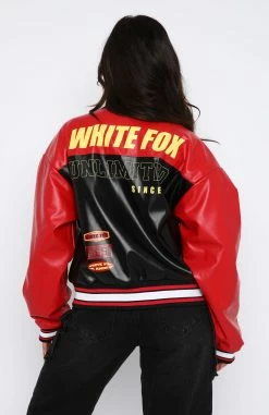 Out Of Here Bomber Jacket Black/Red -Outlet The Lounge Vibe Store 24.08.2351752
