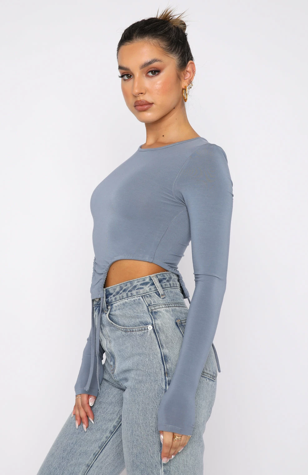 Spring Fresh Long Sleeve Top Steel 3 Spring Fresh Long Sleeve Top Steel - Image 3