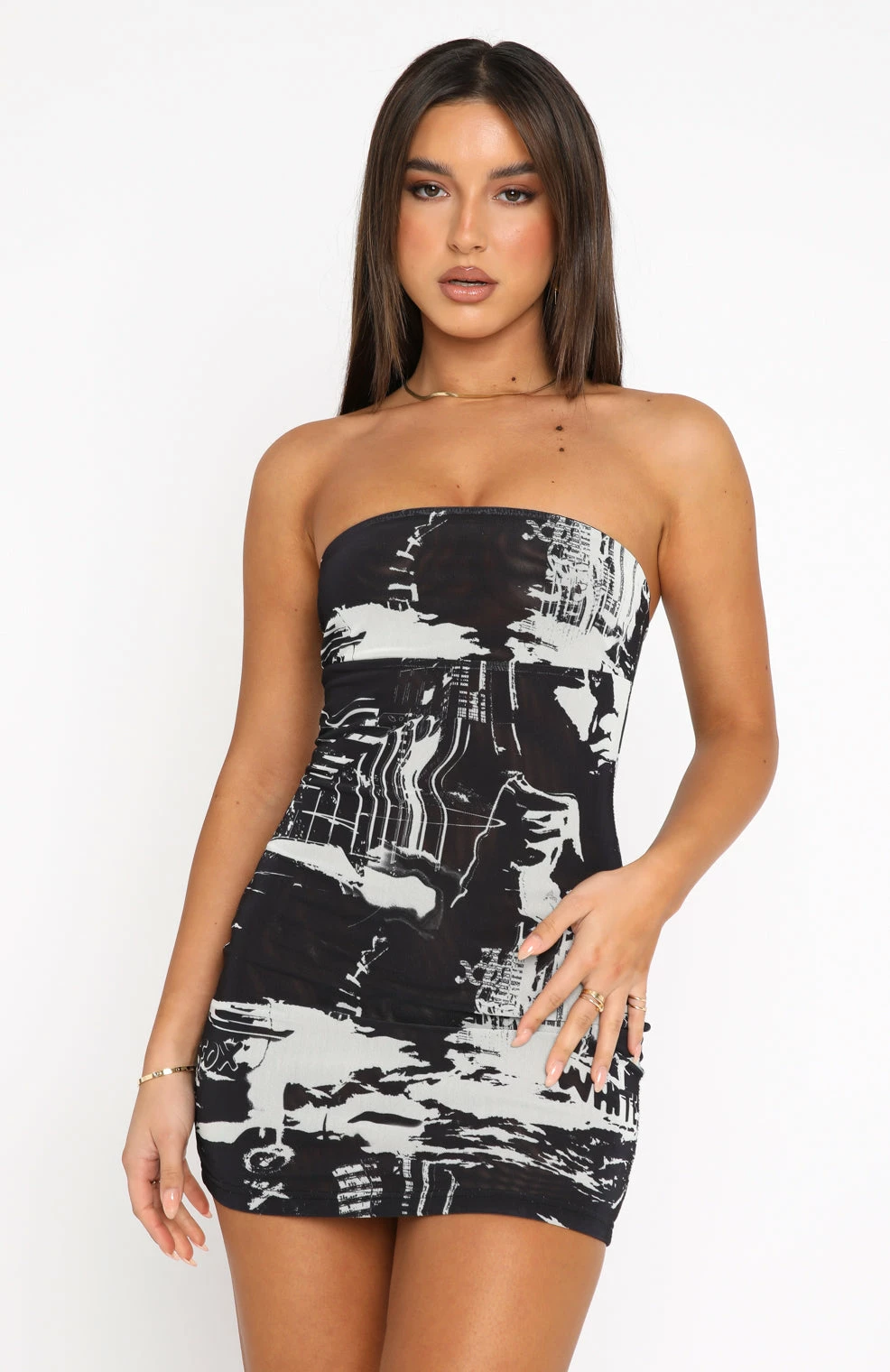 Get Closer Mesh Mini Dress Dice 2 Get Closer Mesh Mini Dress Dice - Image 2