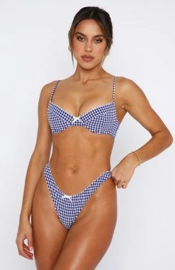 Beachside Bikini Top Blue Gingham -Outlet The Lounge Vibe Store 27.07.2342706