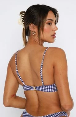 Beachside Bikini Top Blue Gingham -Outlet The Lounge Vibe Store 27.07.2342723