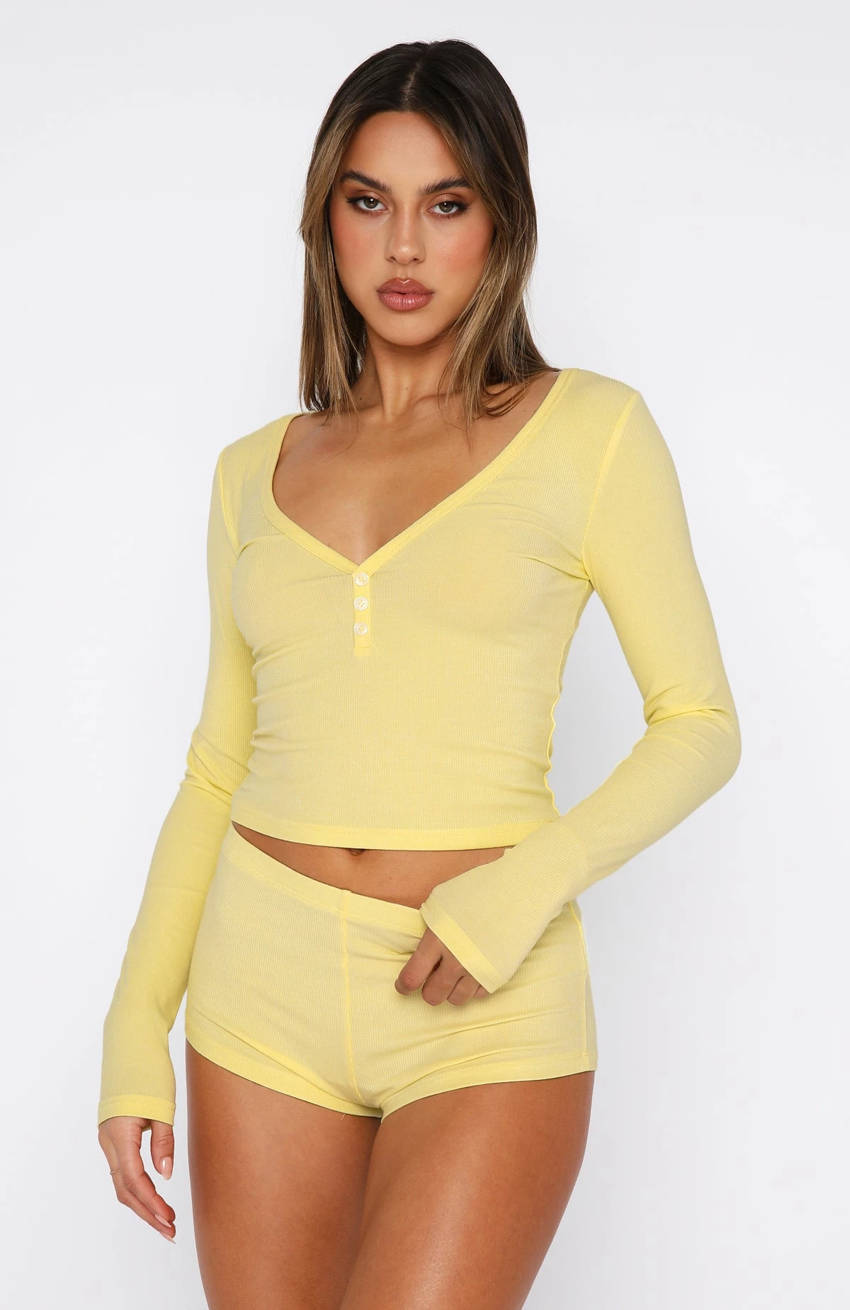 Girl Talk Pyjama Set Lemon 2 Girl Talk Pyjama Set Lemon - Image 2