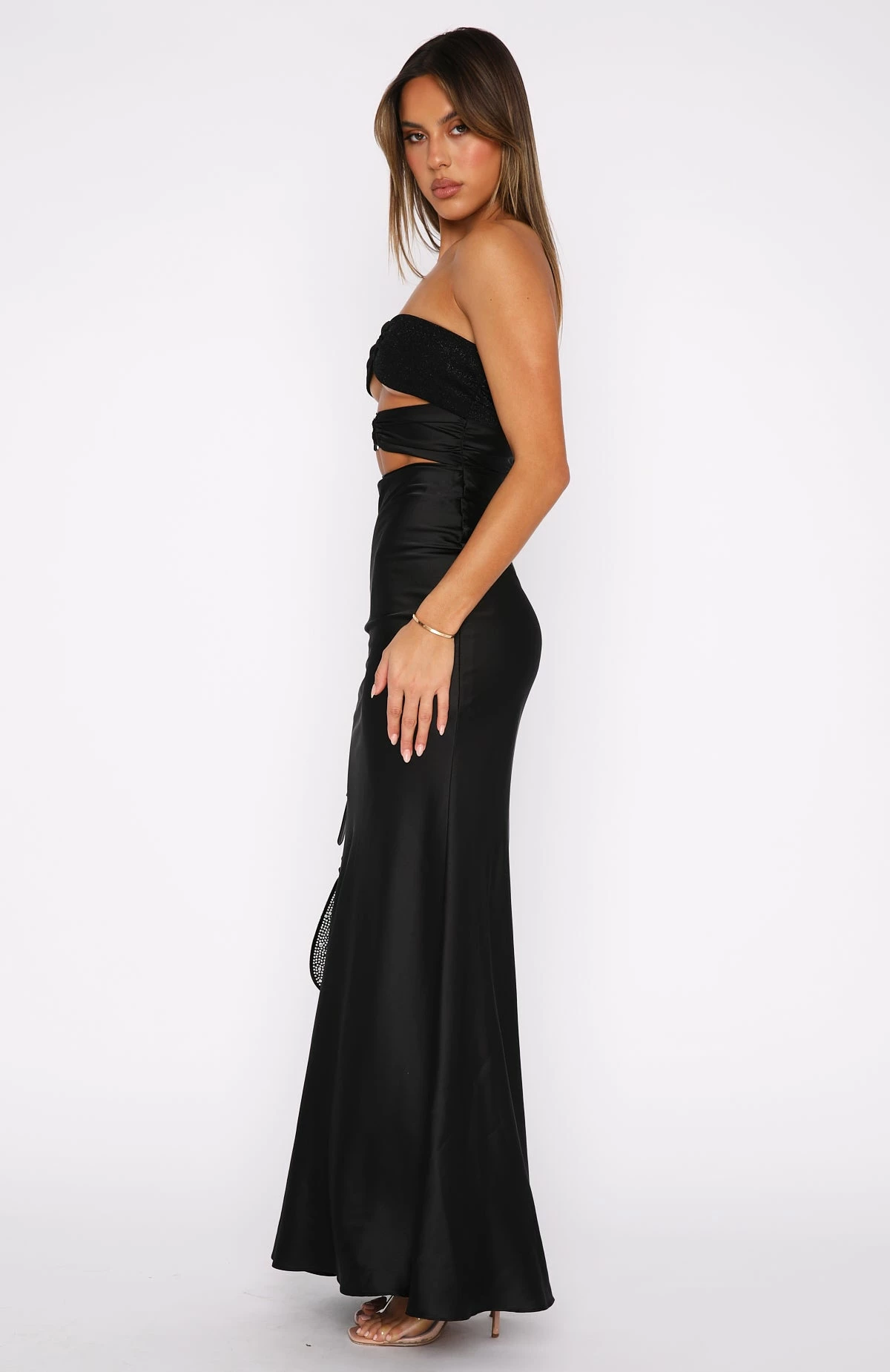 Deep Hearts Strapless Maxi Dress Black 3 Deep Hearts Strapless Maxi Dress Black - Image 3