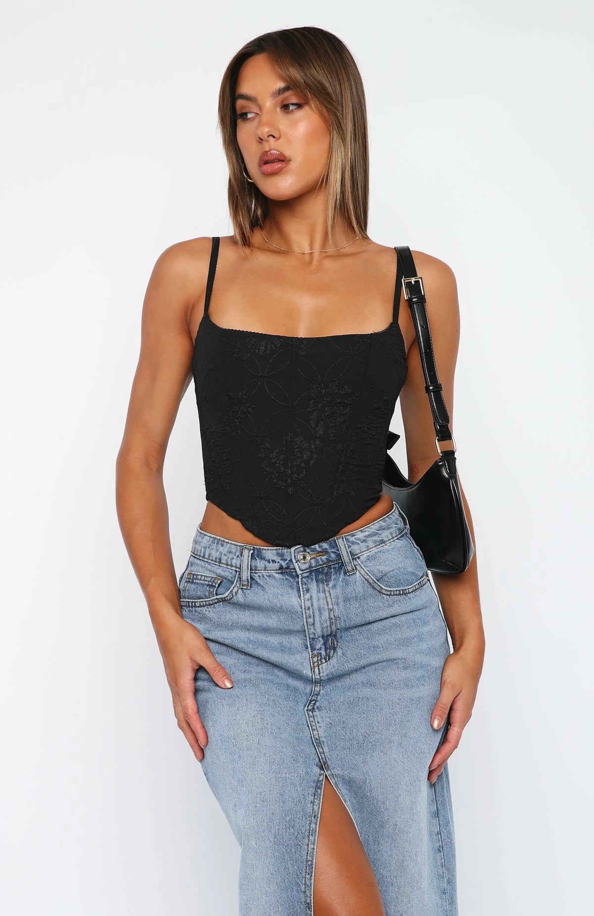 Same Old Song Bustier Black 2 Same Old Song Bustier Black - Image 2