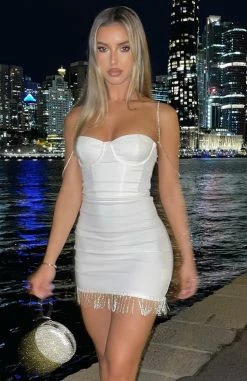 Shining Bright Mini Dress White