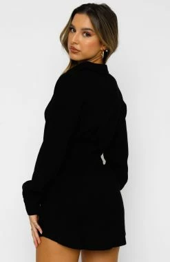 Feels Like A Holiday Shirt Dress Black -Outlet The Lounge Vibe Store 28.07.21 1115
