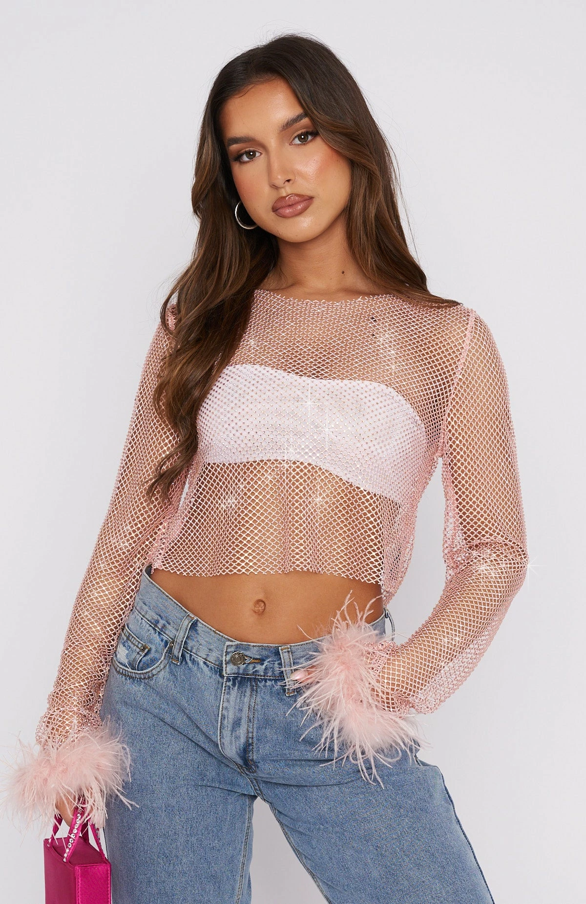 Day And Night Long Sleeve Crop Baby Pink 2 Day And Night Long Sleeve Crop Baby Pink - Image 2