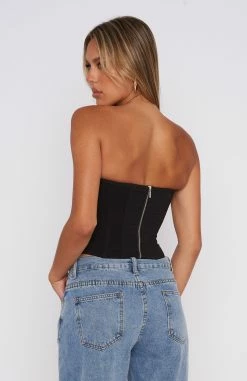 Banking On Me Strapless Bustier Black -Outlet The Lounge Vibe Store 28.11.220744