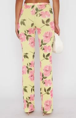 Summer In The City Pants Lemon Rose -Outlet The Lounge Vibe Store 28.11.221192