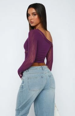 Losing Sleep Long Sleeve Top Mulberry -Outlet The Lounge Vibe Store 29.05.2321124