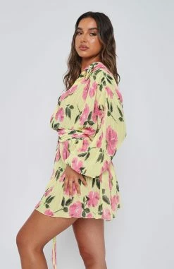 You Drive Me Crazy Long Sleeve Mini Dress Lemon Rose -Outlet The Lounge Vibe Store 29.12.220272 488dc01c 4a3e 416d a2be 0aa82923069e